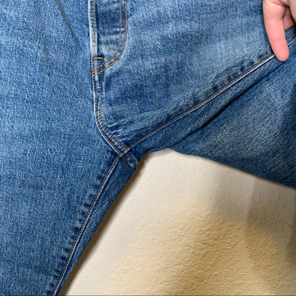 Levis quality denim wedgie straight raw hem crop jeans 31 - Picture 11 of 13